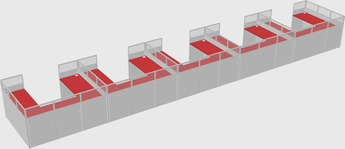 U-shaped cubicle