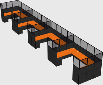 U-shaped cubicle