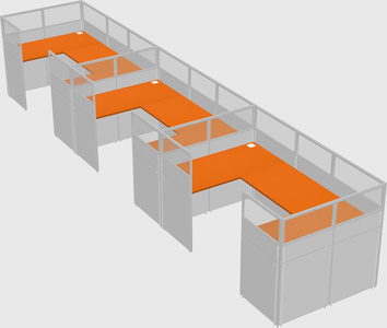 U-shaped cubicle
