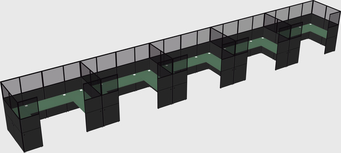 U-shaped cubicle