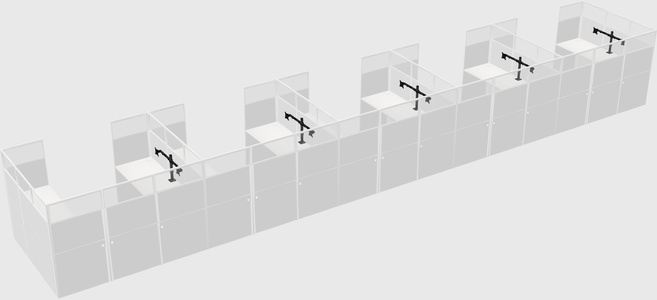 U-shaped cubicle