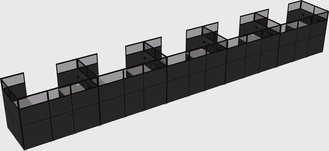 U-shaped cubicle