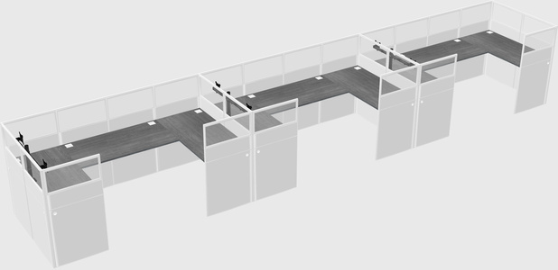 U-shaped cubicle