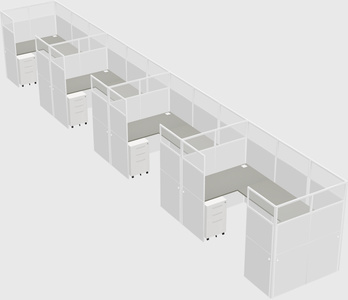 U-shaped cubicle