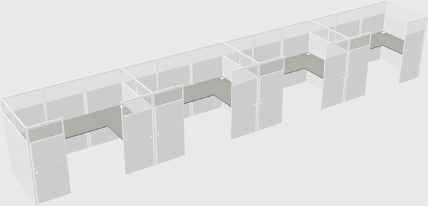 U-shaped cubicle