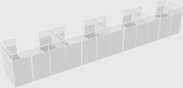 U-shaped cubicle