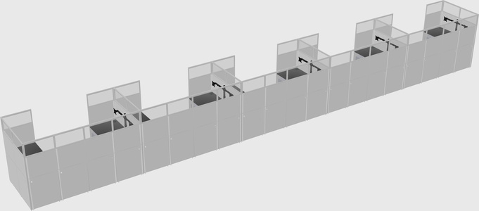 U-shaped cubicle