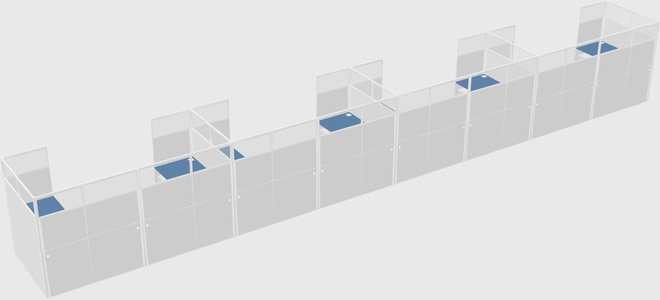 U-shaped cubicle
