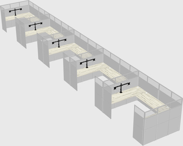 U-shaped cubicle