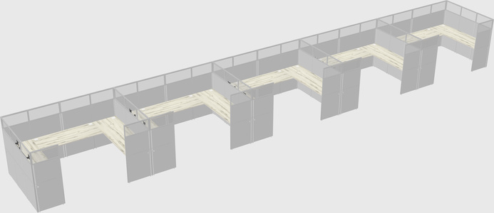 U-shaped cubicle
