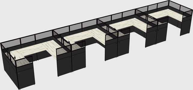 U-shaped cubicle