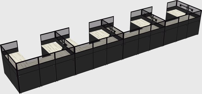 U-shaped cubicle