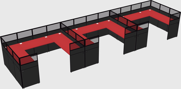 U-shaped cubicle