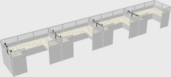U-shaped cubicle