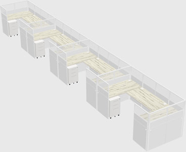 U-shaped cubicle