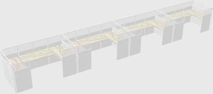 U-shaped cubicle