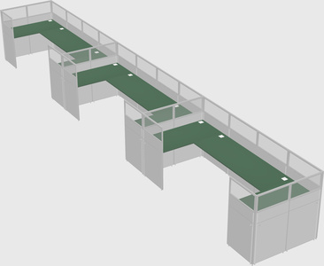 U-shaped cubicle