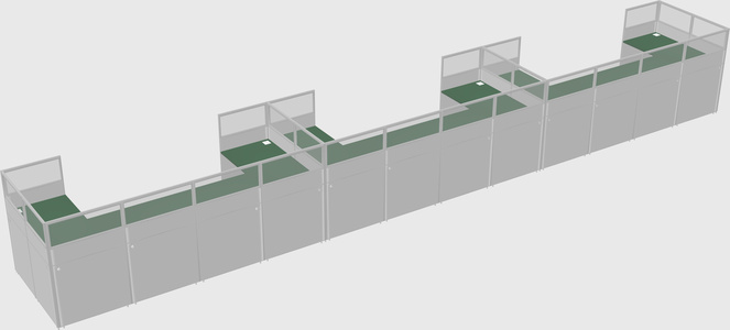 U-shaped cubicle