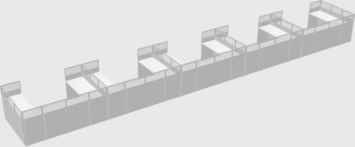 U-shaped cubicle