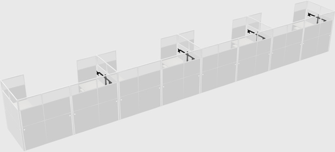 U-shaped cubicle