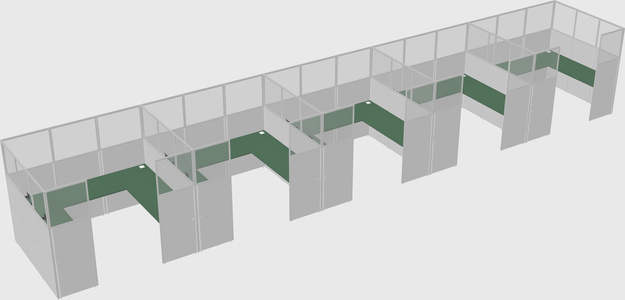 U-shaped cubicle