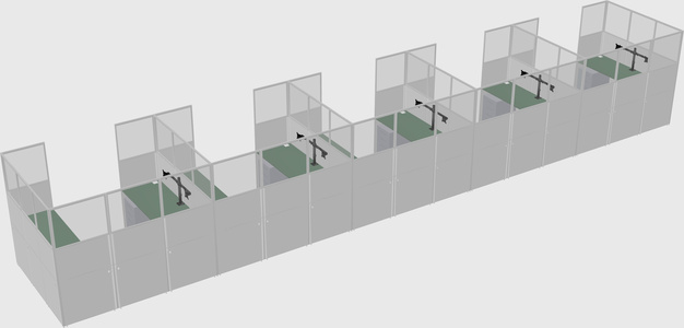 U-shaped cubicle