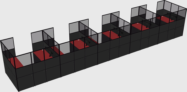 U-shaped cubicle