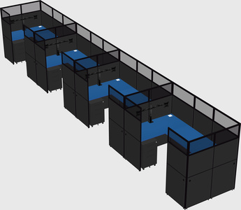 U-shaped cubicle