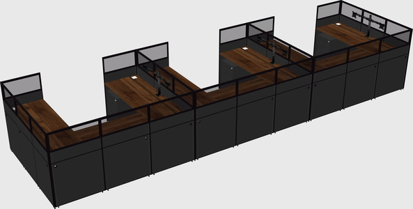 Cabine en u