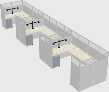 U-shaped cubicle