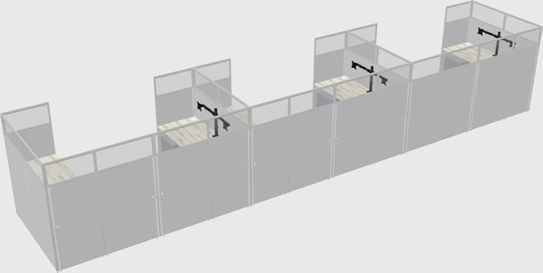 U-shaped cubicle