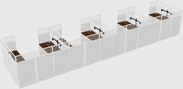 U-shaped cubicle