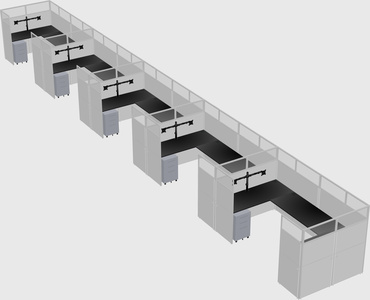 U-shaped cubicle