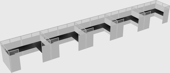U-shaped cubicle