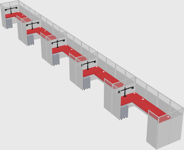 U-shaped cubicle