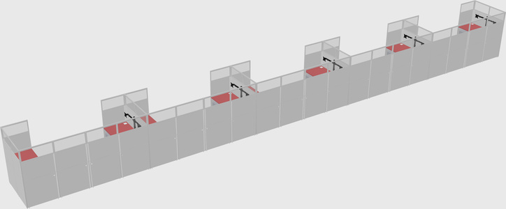 U-shaped cubicle