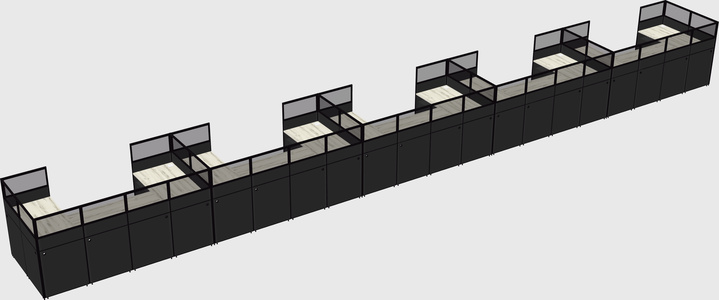 U-shaped cubicle