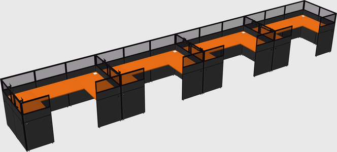 U-shaped cubicle