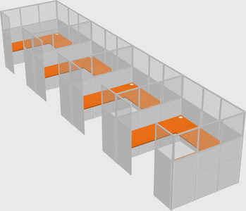 U-shaped cubicle