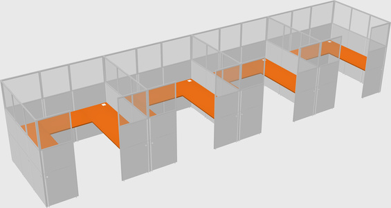 U-shaped cubicle