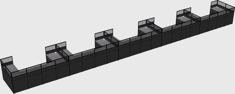 U-shaped cubicle