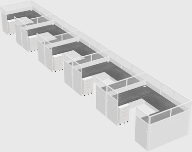 U-shaped cubicle
