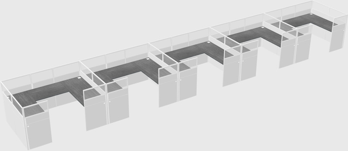 U-shaped cubicle