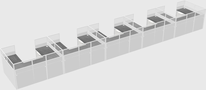 U-shaped cubicle