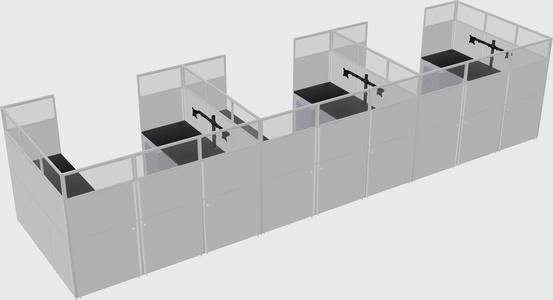 U-shaped cubicle