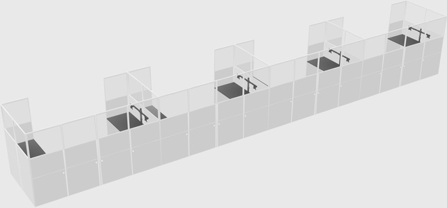 U-shaped cubicle