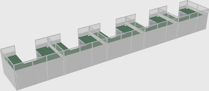 Cabine en u