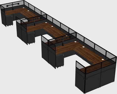 U-shaped cubicle