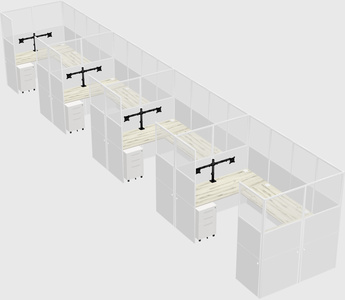 U-shaped cubicle