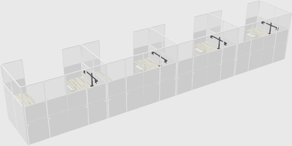 U-shaped cubicle